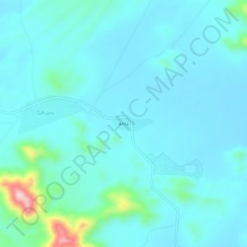 Carte topographique Anta, altitude, relief