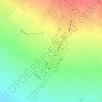 Carte topographique A, altitude, relief