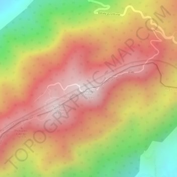 Carte topographique Pedra das Flores, altitude, relief