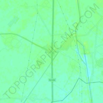 Carte topographique Gurunarsa, altitude, relief