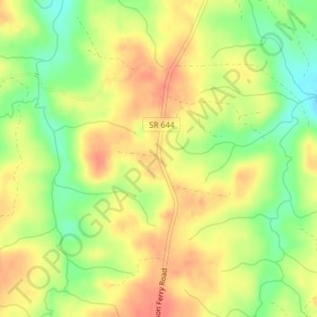 Carte topographique Merchant, altitude, relief