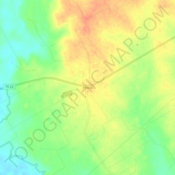 Carte topographique Peoria, altitude, relief