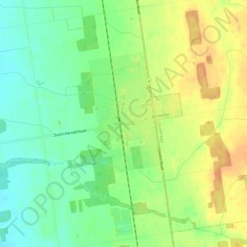 Carte topographique Hensall, altitude, relief
