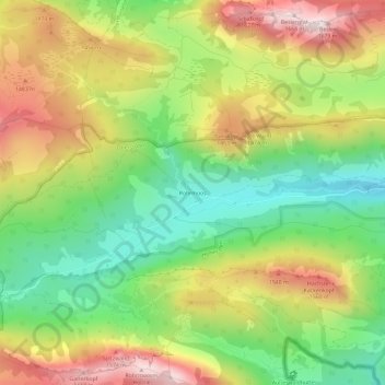 Carte topographique Rohrmoos, altitude, relief