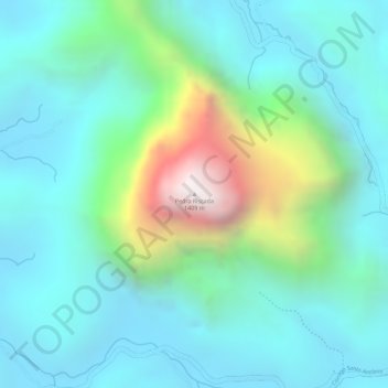 Carte topographique Pedra Riscada, altitude, relief