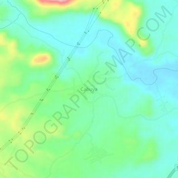 Carte topographique Cabuya, altitude, relief
