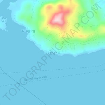 Carte topographique Bito-on, altitude, relief