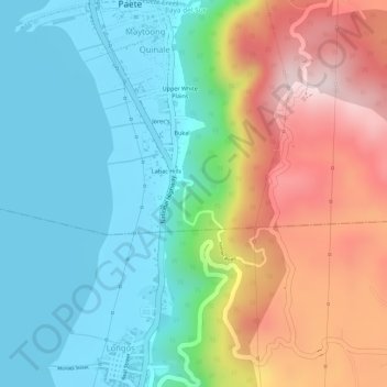 Carte topographique Casili, altitude, relief