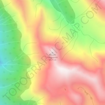 Carte topographique Mount Fergusson, altitude, relief
