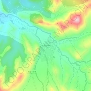 Carte topographique Chilloroya, altitude, relief