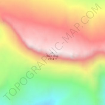 Carte topographique Kato Dağı, altitude, relief