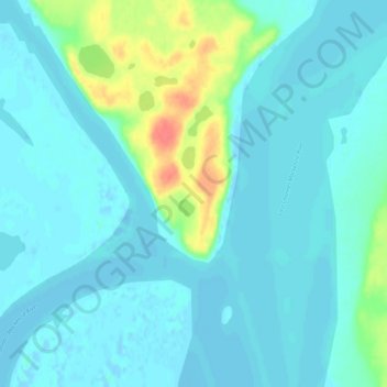 Carte topographique Tununuk, altitude, relief