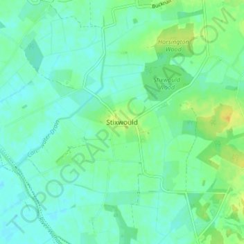 Carte topographique Stixwould, altitude, relief