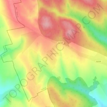 Carte topographique Iorcani, altitude, relief