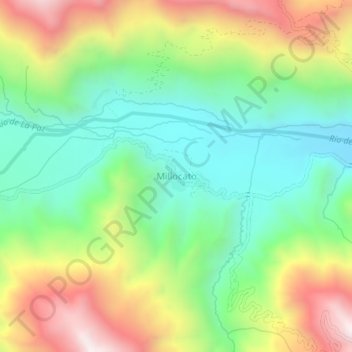 Carte topographique Millocato, altitude, relief