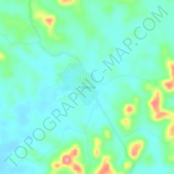 Carte topographique Kétésso, altitude, relief