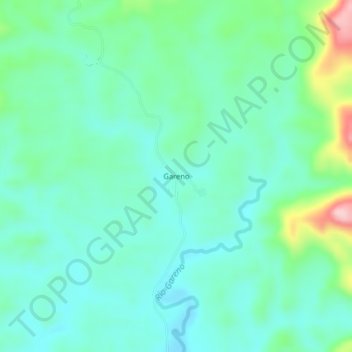 Carte topographique Gareno, altitude, relief
