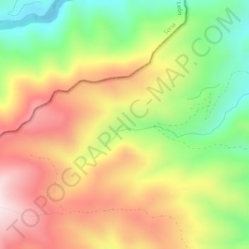 Carte topographique Pero Sancho, altitude, relief