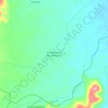 Carte topographique Santa Rosa de Alto Yanajanca, altitude, relief