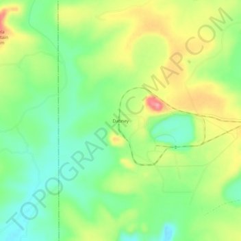 Carte topographique Dabney, altitude, relief