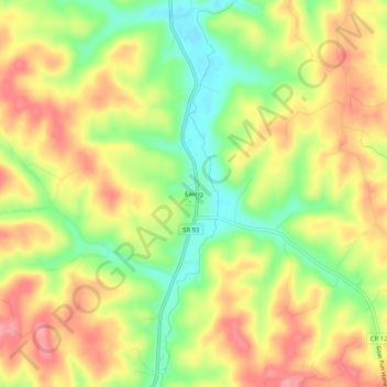Carte topographique Ewing, altitude, relief