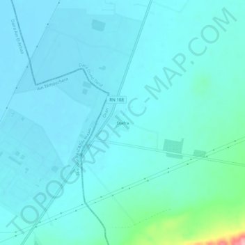 Carte topographique Djafra, altitude, relief