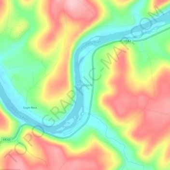 Carte topographique President, altitude, relief