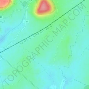 Carte topographique Beauté, altitude, relief