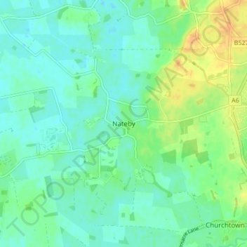 Carte topographique Nateby, altitude, relief
