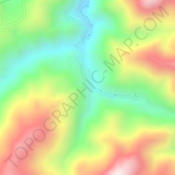 Carte topographique Dos Quebradas, altitude, relief