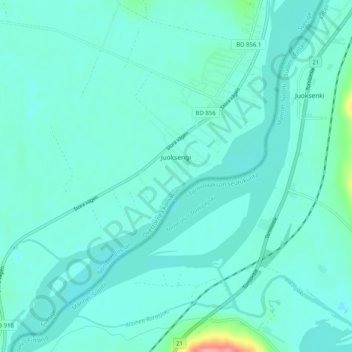 Carte topographique Mäki, altitude, relief