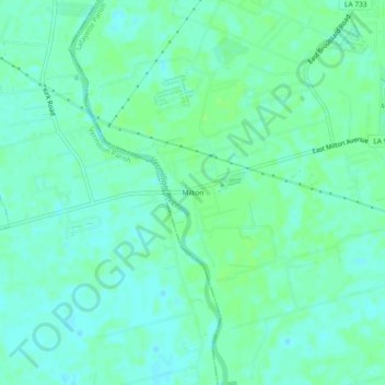 Carte topographique Milton, altitude, relief