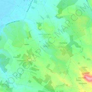 Carte topographique Marseille, altitude, relief