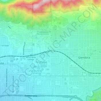 Carte topographique La Fetra, altitude, relief