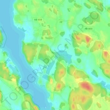 Carte topographique Nora, altitude, relief
