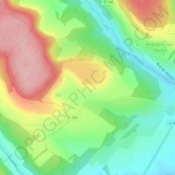 Carte topographique Epagny, altitude, relief