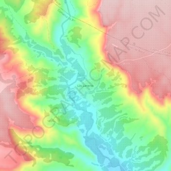 Carte topographique Los Laneros, altitude, relief