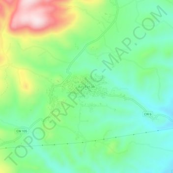 Carte topographique Aïn Fetah, altitude, relief