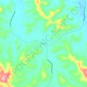 Carte topographique Kin Kin, altitude, relief