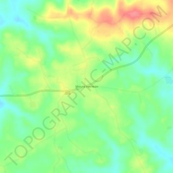 Carte topographique Mount Herman, altitude, relief