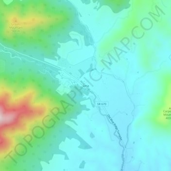 Carte topographique Syria, altitude, relief