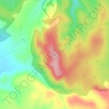 Carte topographique Esculca, altitude, relief