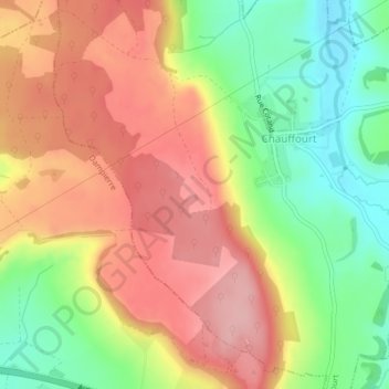Carte topographique Sur le Château, altitude, relief