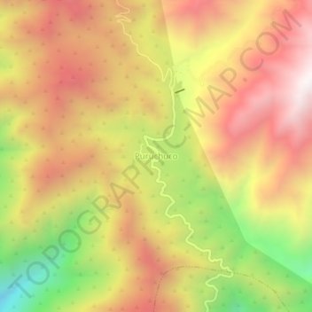 Carte topographique Puruchuco, altitude, relief