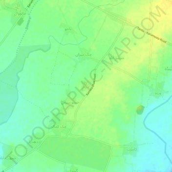 Carte topographique Darya, altitude, relief