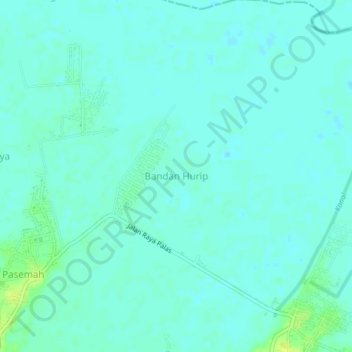 Carte topographique Bandan Hurip, altitude, relief