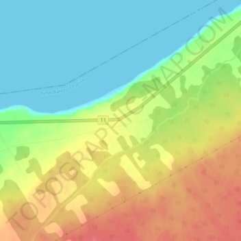 Carte topographique New Bandon, altitude, relief
