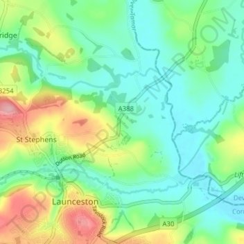 Carte topographique Dutson, altitude, relief
