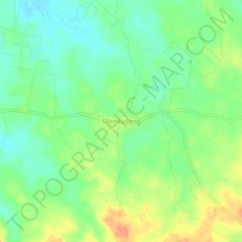 Carte topographique Membalong, altitude, relief