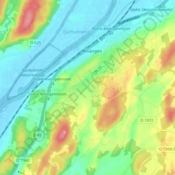 Carte topographique Maden, altitude, relief